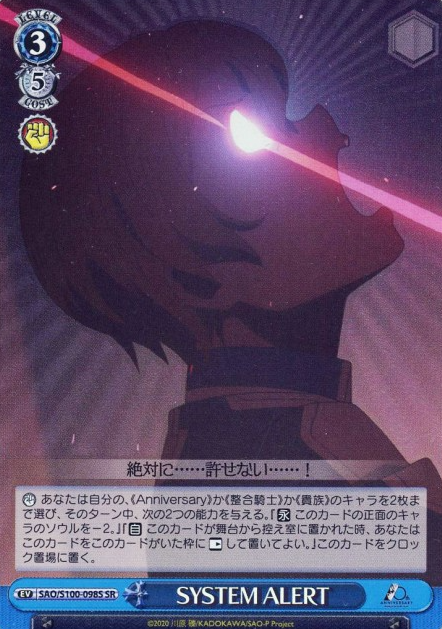 SAO/S100-098S SR SYSTEM ALERT