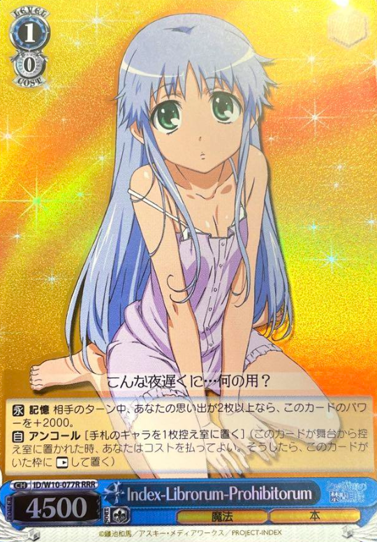 ID/W10-077R RRR Index
