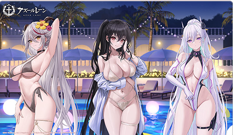 Azur lane Playmat (Night pool)