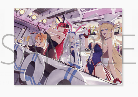 Azur Lane A3 Clear Poster – Guam / Laffey II / Hindenburg / Cleveland