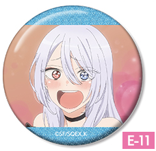 Black Lobelia Glitter Can Badge