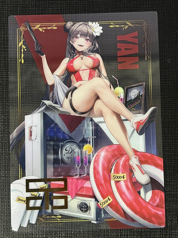 NIKKE Exhibition limited clear card Yan foil rare .ver